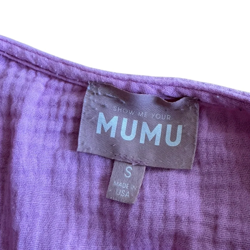 Show Me Your Mumu Women's Caroline Mini Dress Gauze w/ Pockets Pink Size Small - Picture 9 of 9